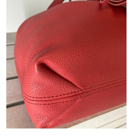 MICHAEL KORS, LARGE PINK PEBBLED LEATHER HANDBAG WITH TASSEL - Picture 9 of 16